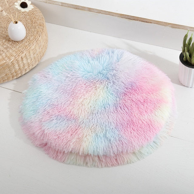 Round Plush Dog Bed