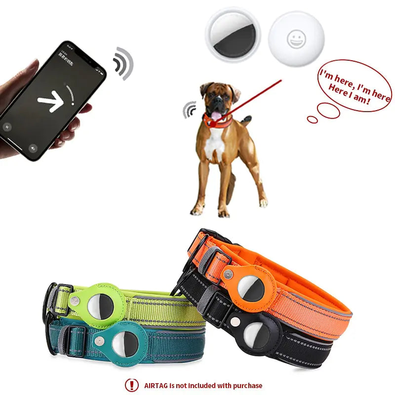 Pet Tracking Collar with Compartment for Air Tag