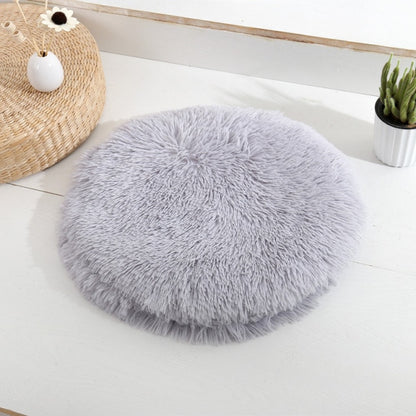 Round Plush Dog Bed