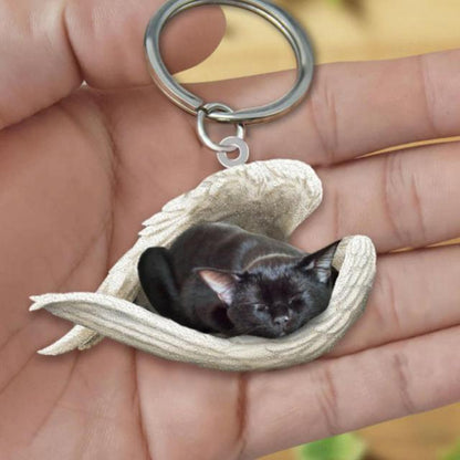 Dog Sleeping Angel Keychains