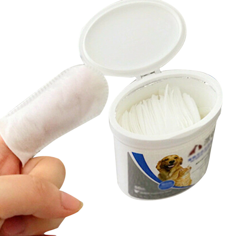 Finger-Worn Pet Wipes