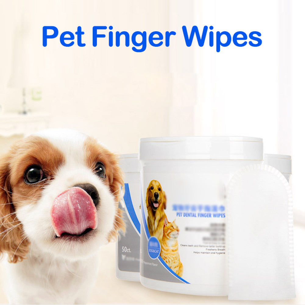 Finger-Worn Pet Wipes