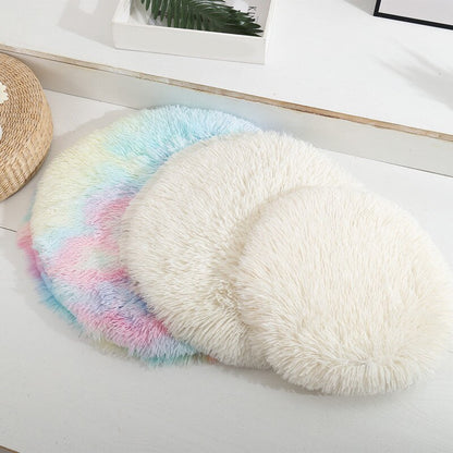 Round Plush Dog Bed