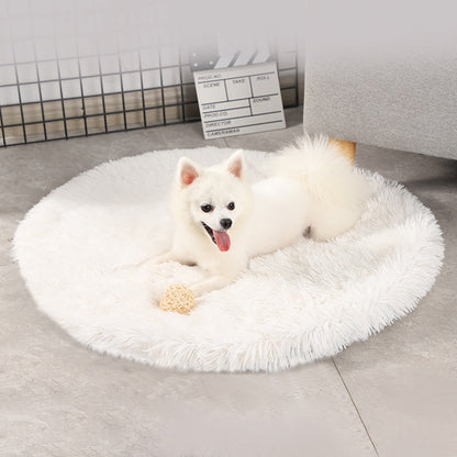 Round Plush Dog Bed